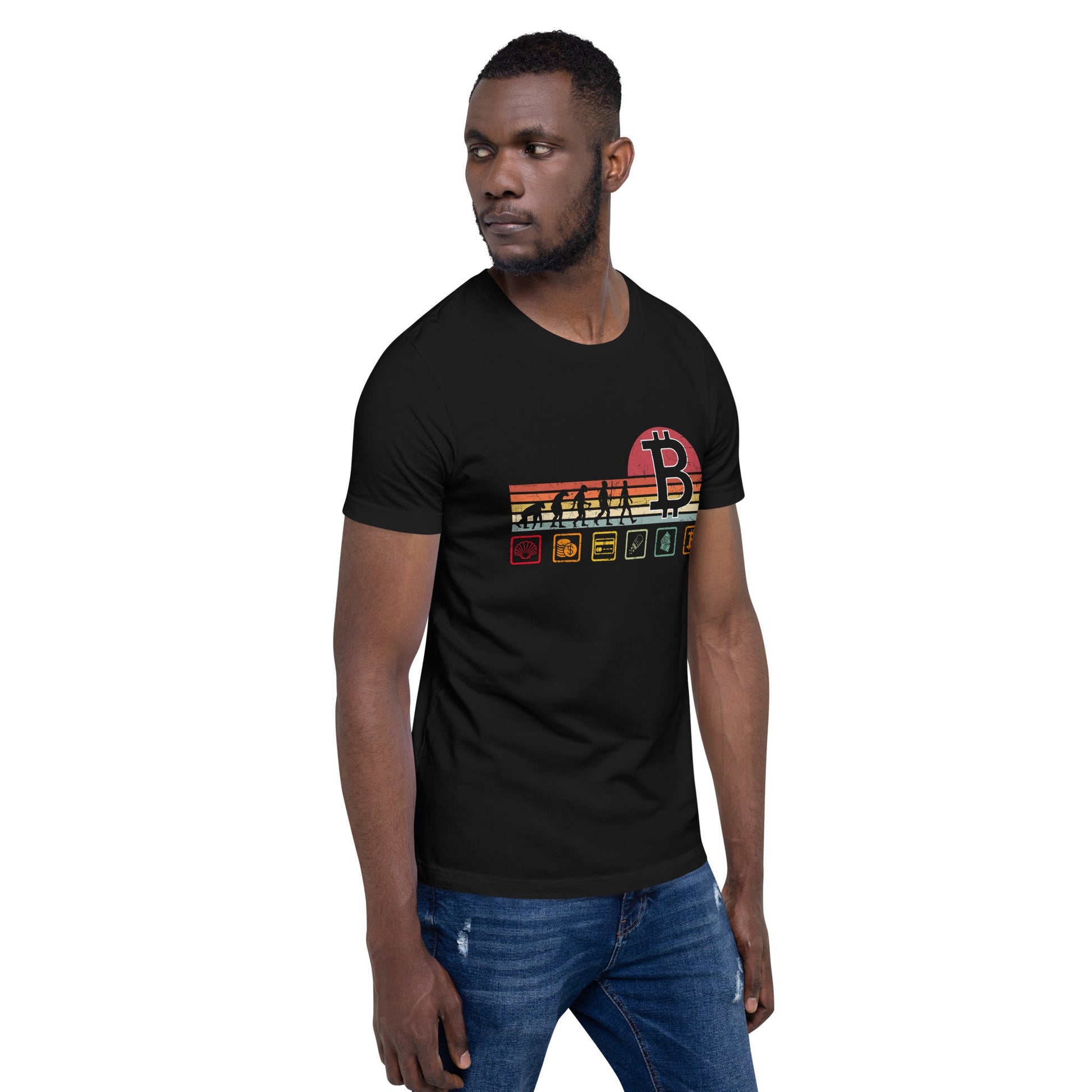 Bitcoin Evolution - Unisex t-shirt by DarkByteGear