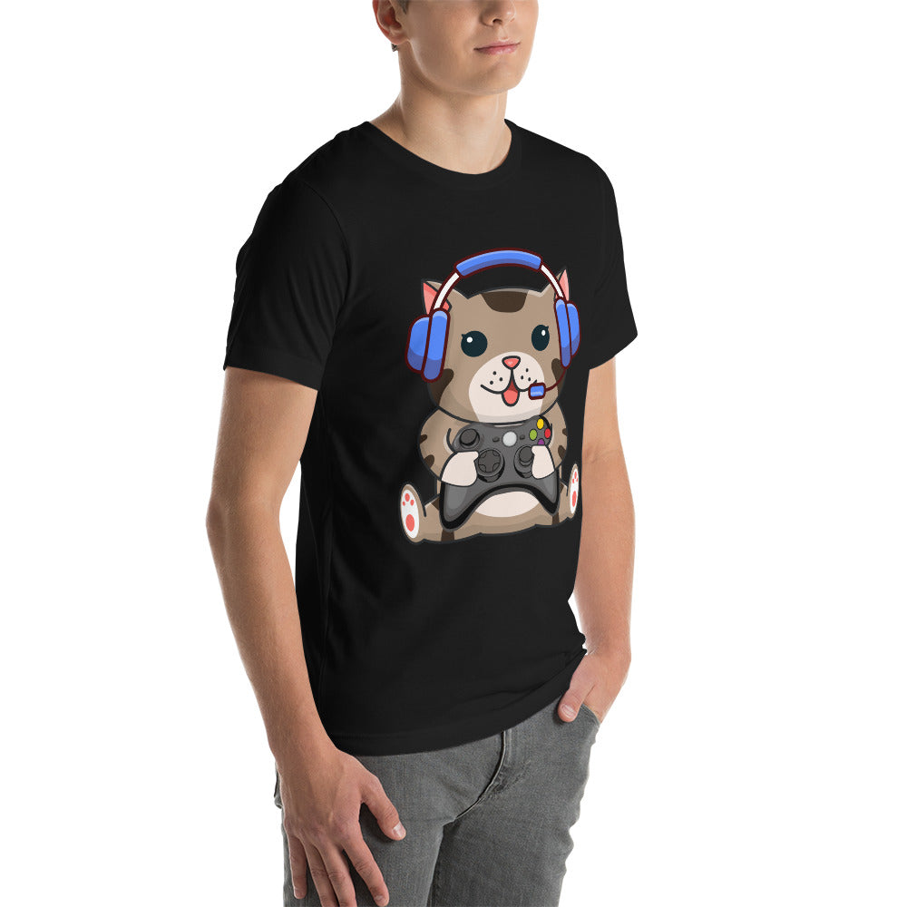 Gamer Cat - Unisex t-shirt by DarkByteGear