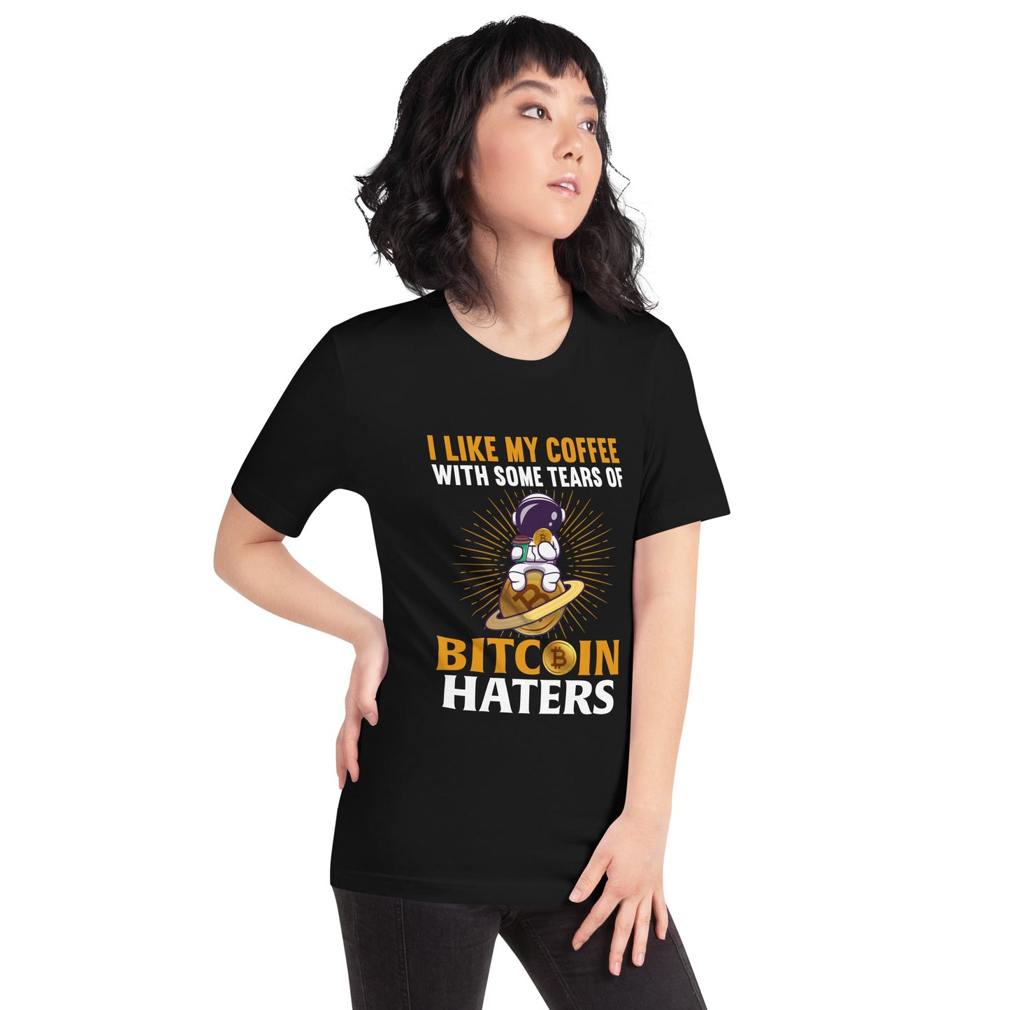 I like my Coffee with some tears of Bitcoin Haters - Unisex t-shirt by DarkByteGear