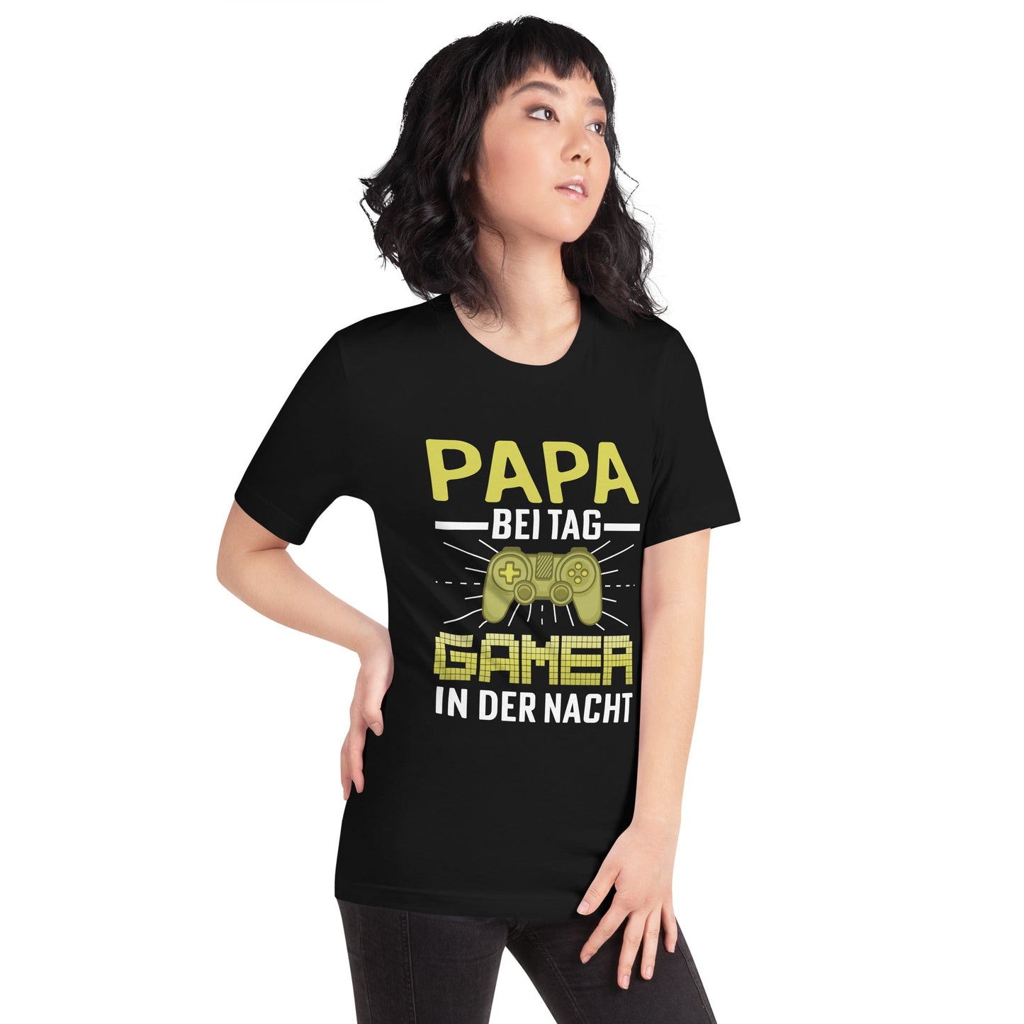 Papa Bei Tag Gamer in Der Nacht - Unisex t-shirt by DarkByteGear
