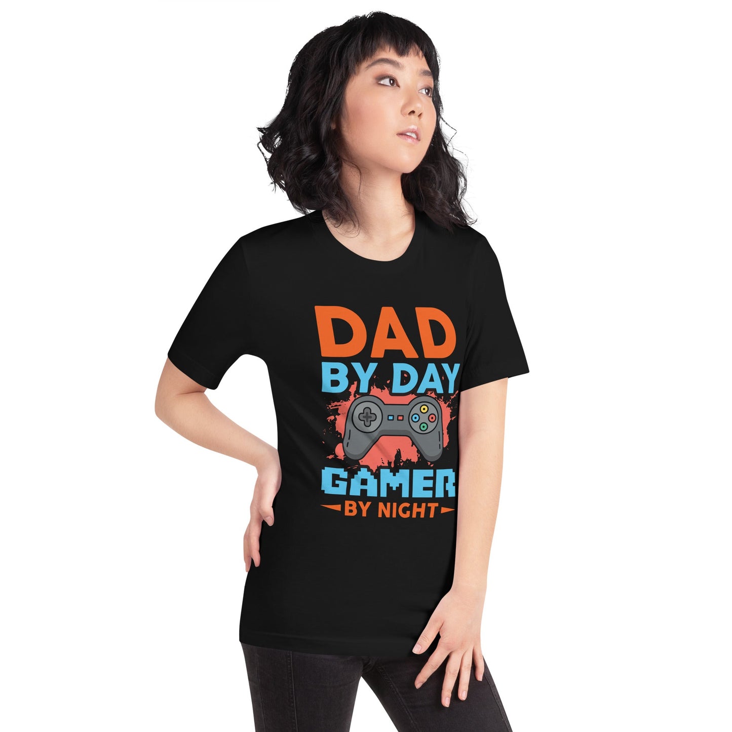 Dad by Day, Gamer by Night - Unisex t-shirt by DarkByteGear
