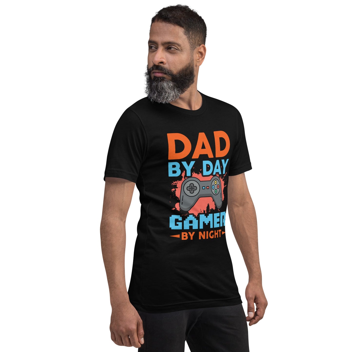 Dad by Day, Gamer by Night - Unisex t-shirt by DarkByteGear