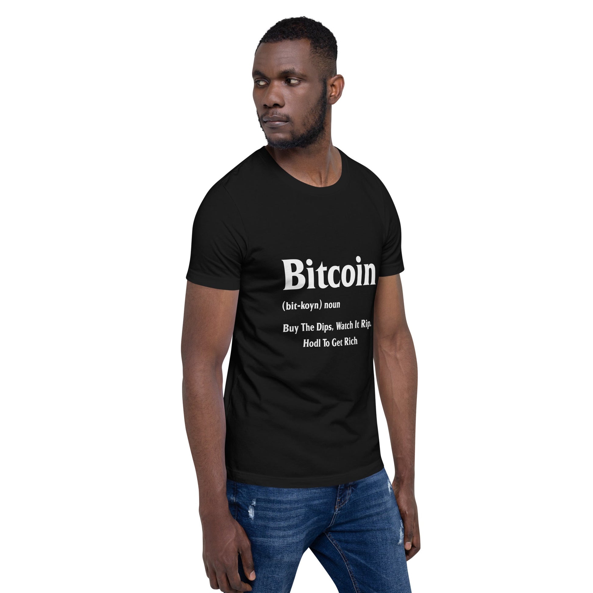 Bitcoin Definition ( White Text ) - Unisex t-shirt by DarkByteGear
