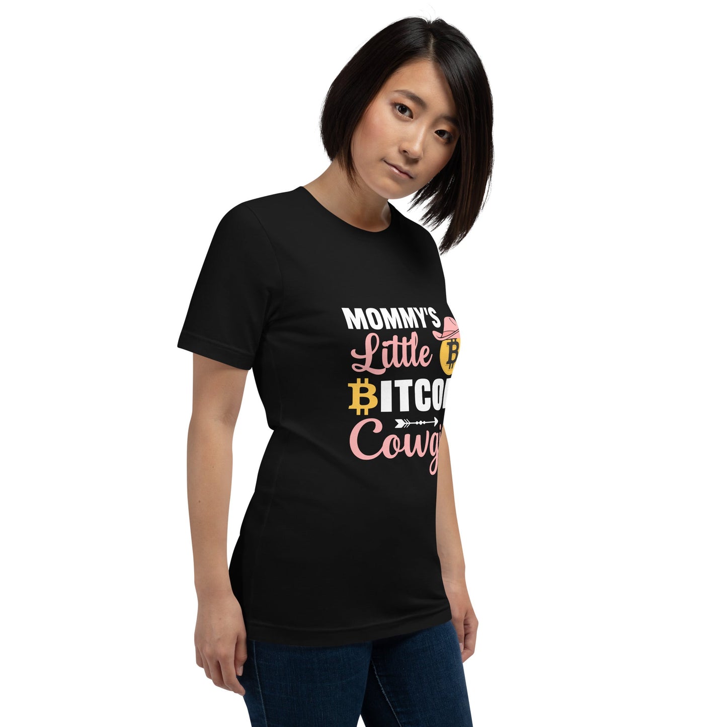 Mommy's little bitcoin cowgirl - Unisex t-shirt by DarkByteGear