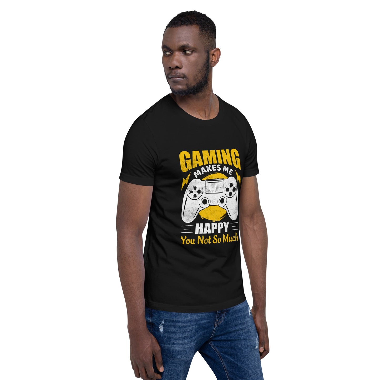 Gaming Makes me Happy (MAHFUZ) - Unisex t-shirt by DarkByteGear