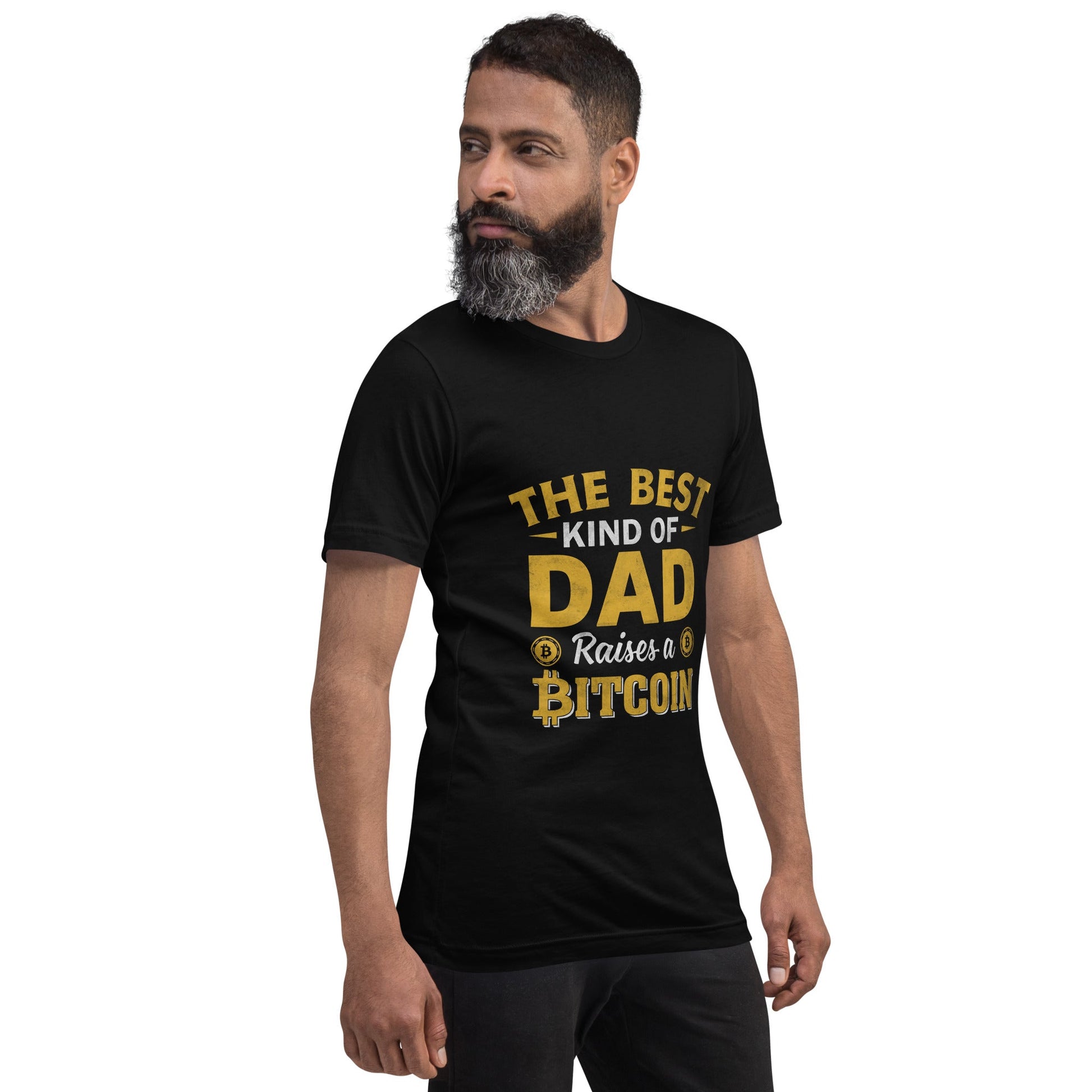 The Best Kind of Dad Raises a Bitcoin Unisex t-shirt by DarkByteGear