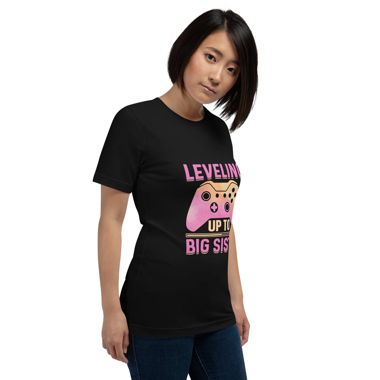Levelling up to Big Sister - Unisex t-shirt by DarkByteGear