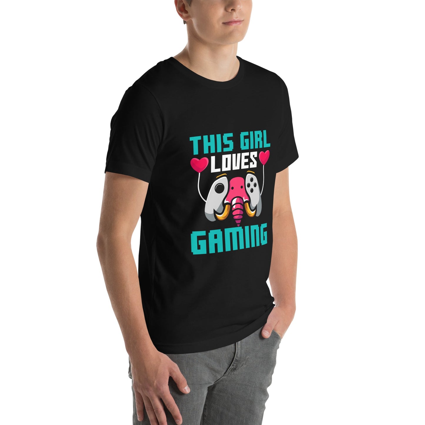 This girl Loves video games ( RiMa ) - Unisex t-shirt by DarkByteGear