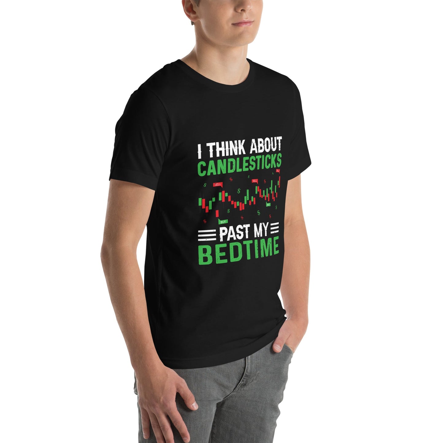 I think about Candle Sticks past my Bedtime - Unisex t-shirt by DarkByteGear