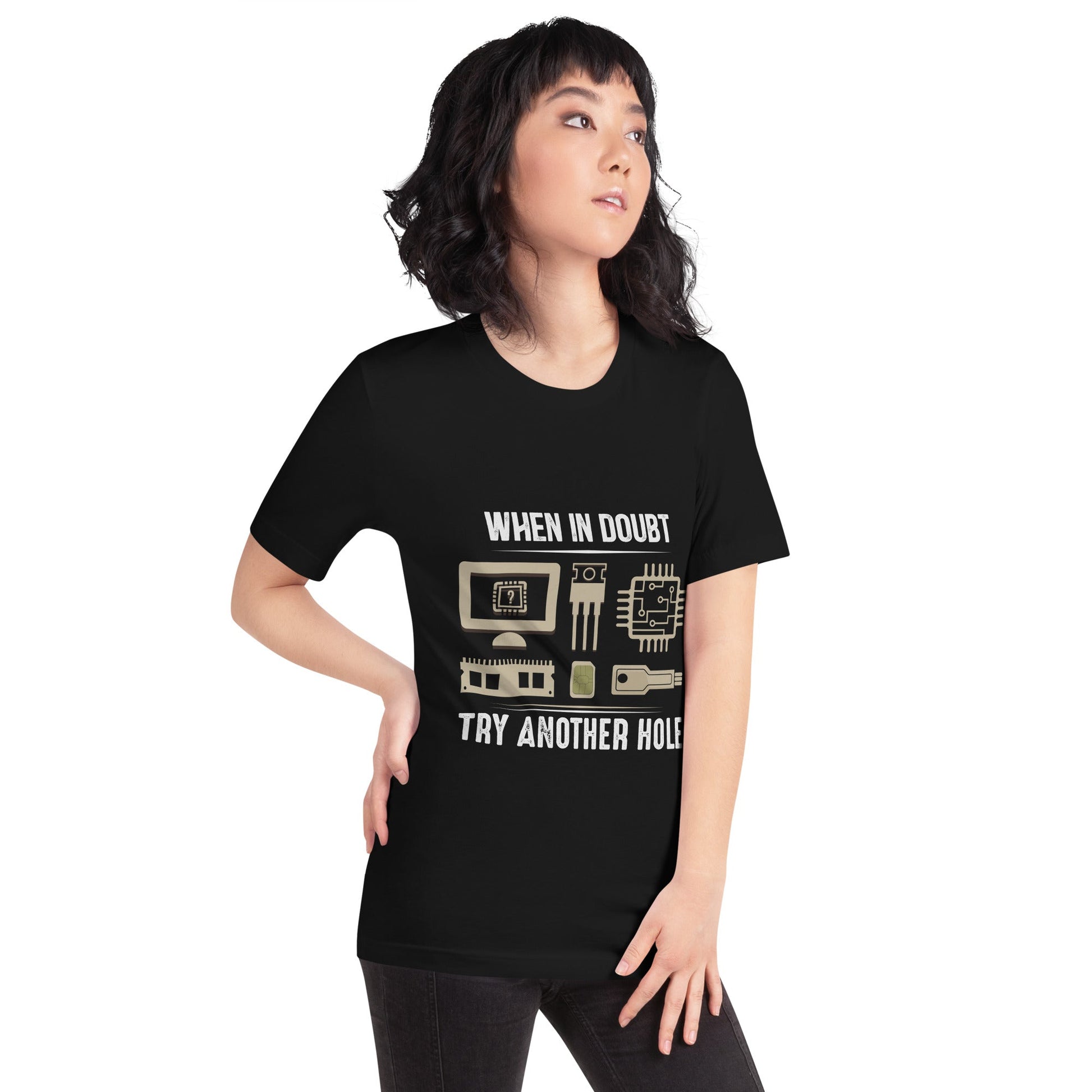 When in doubt, Try another hole V1 - Unisex t-shirt by DarkByteGear