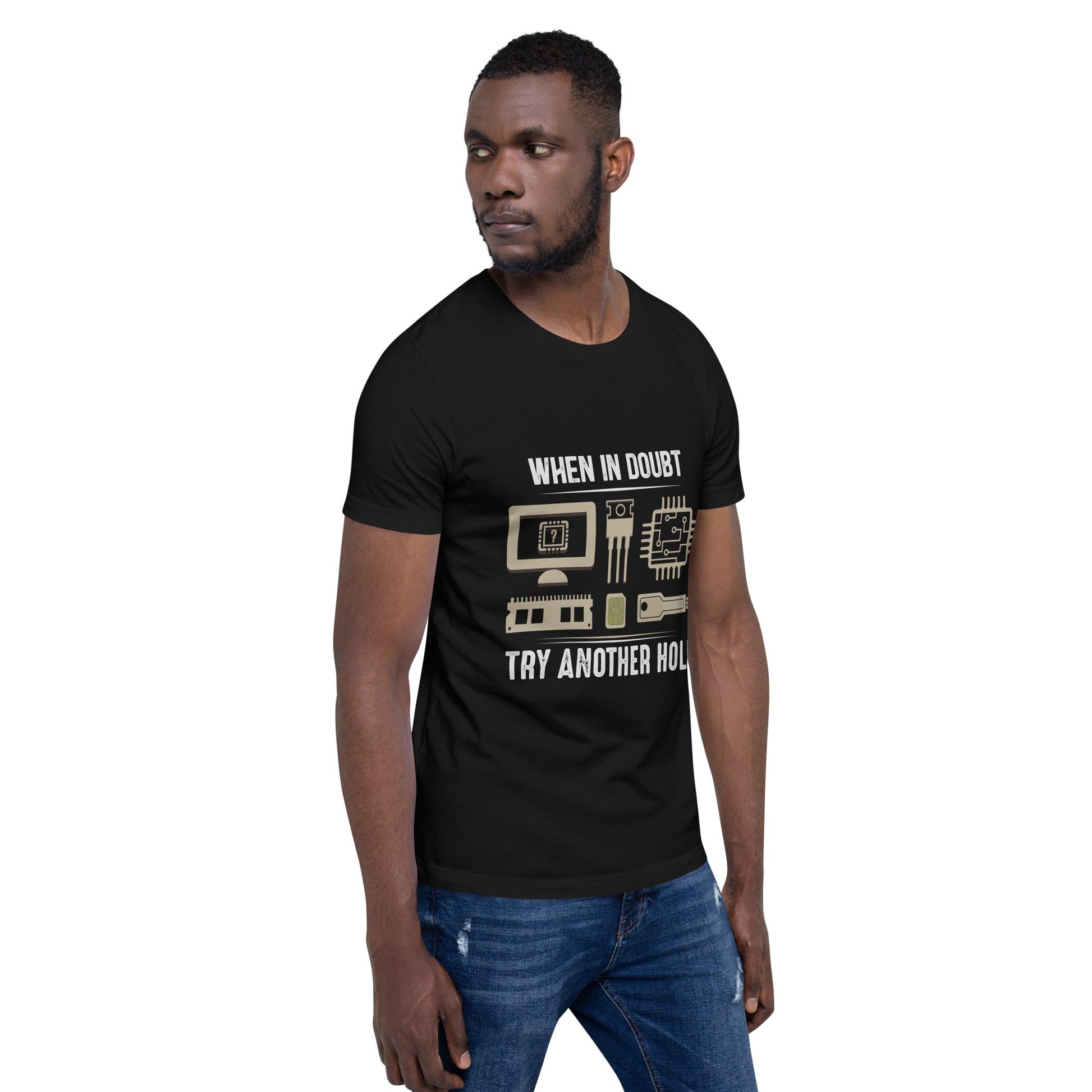 When in doubt, Try another hole V1 - Unisex t-shirt by DarkByteGear