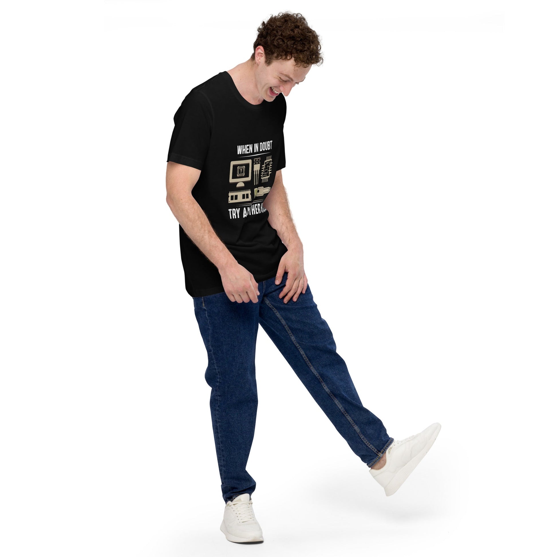 When in doubt, Try another hole V1 - Unisex t-shirt by DarkByteGear