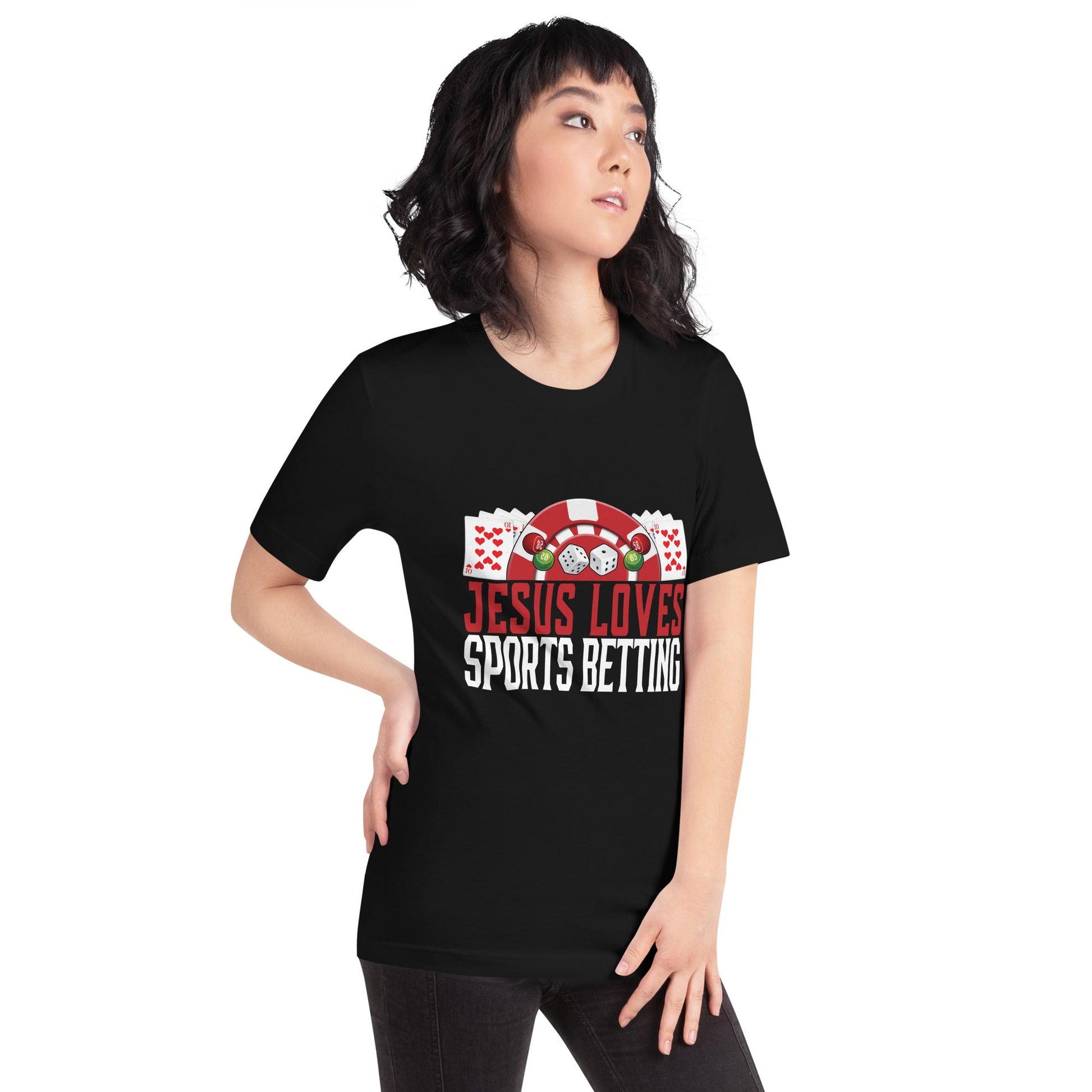 Jesus Loves Sports Betting - Unisex t-shirt by DarkByteGear