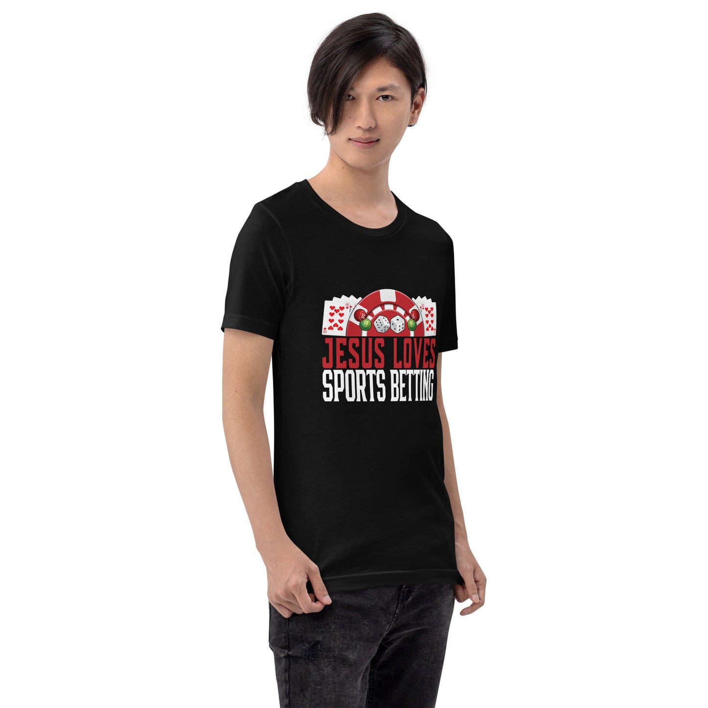 Jesus Loves Sports Betting - Unisex t-shirt by DarkByteGear