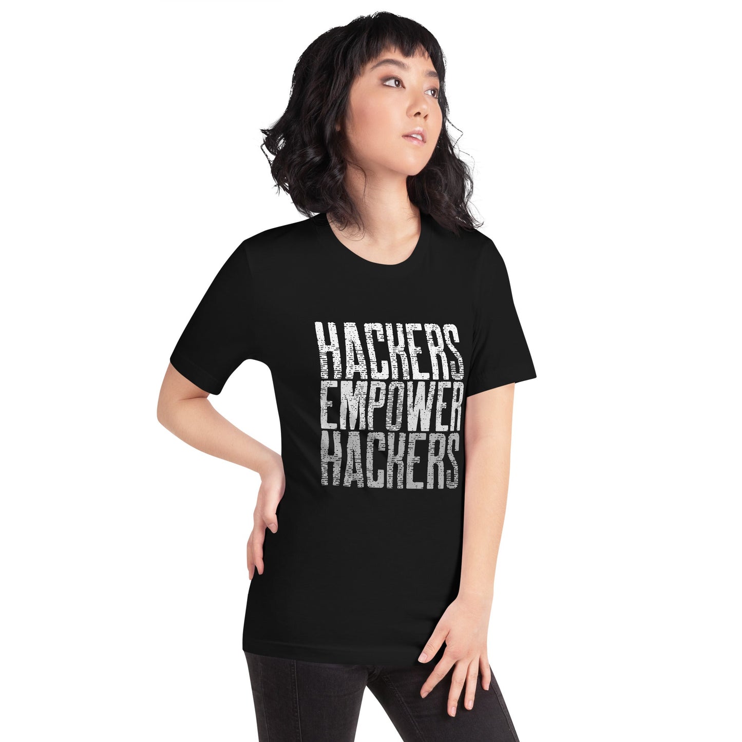 Hackers Empower Hackers V1 - Unisex t-shirt by DarkByteGear