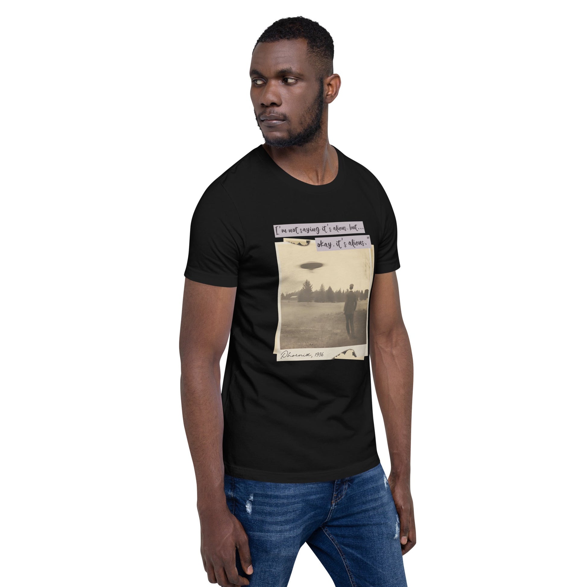 I am not saying it's aliens but, Okay! it's aliens V1 - Unisex t-shirt by DarkByteGear