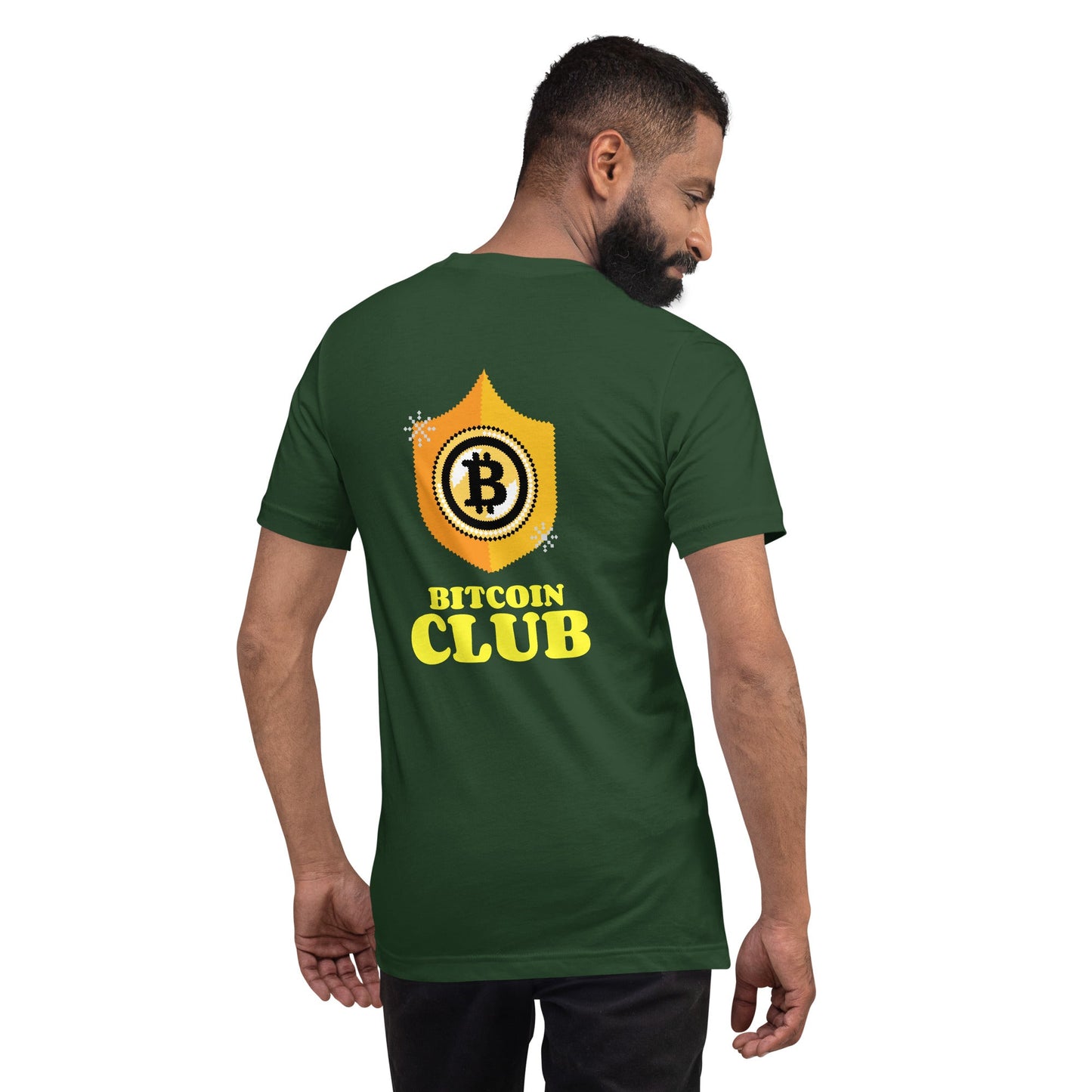 BITCOIN CLUB V2 - Unisex t-shirt ( Back Print ) by DarkByteGear