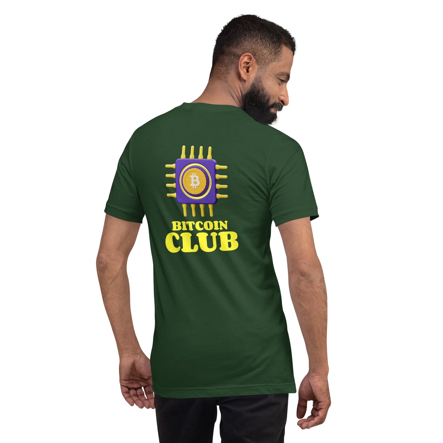 BITCOIN CLUB V3 - Unisex t-shirt ( Back Print ) by DarkByteGear