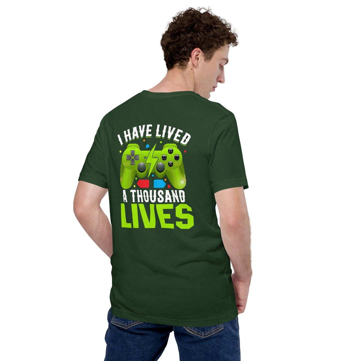 I have lived a thousand lives Unisex t-shirt ( Back Print ) by DarkByteGear