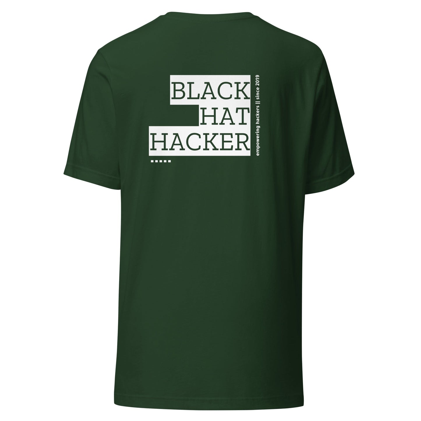 Black Hat Hacker V9 Unisex t-shirt ( Back Print ) by DarkByteGear