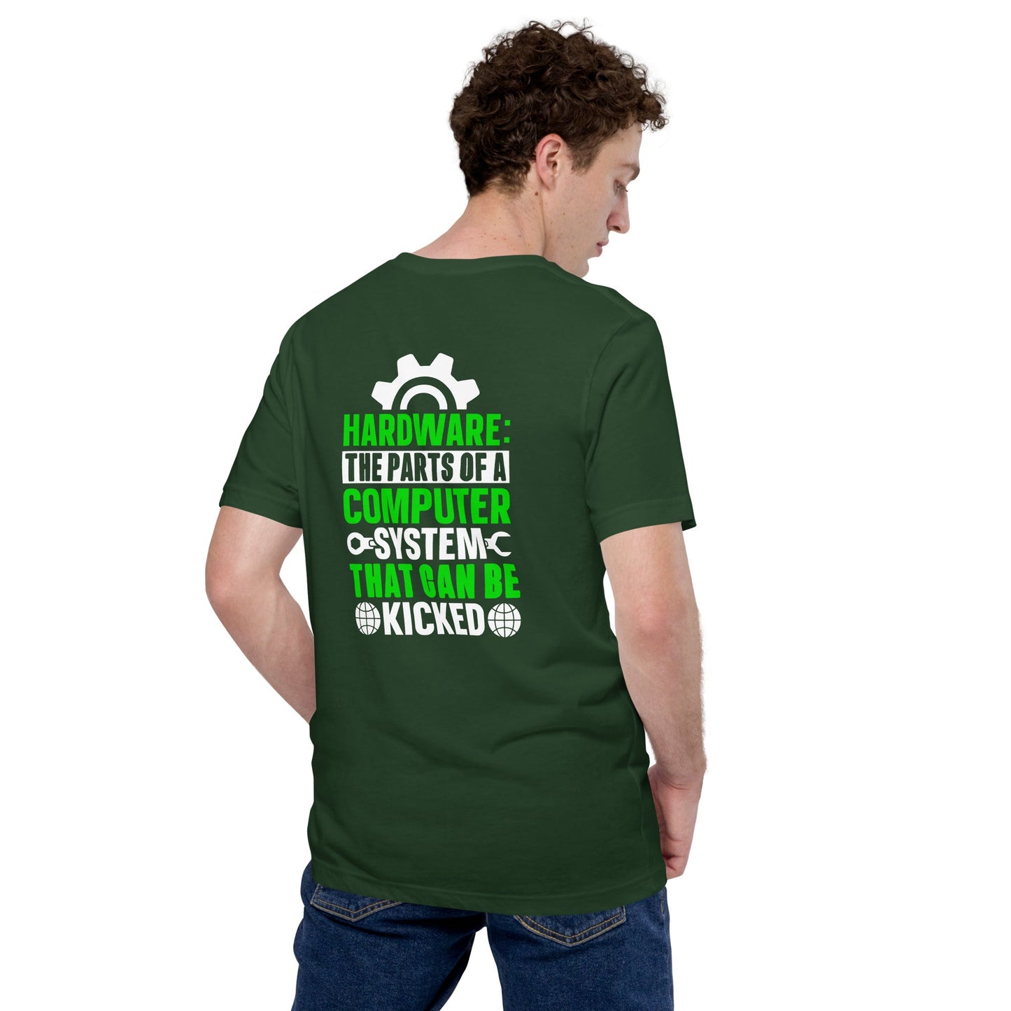 Hardware: The Part of a Computer System - Unisex t-shirt ( Back Print ) by DarkByteGear