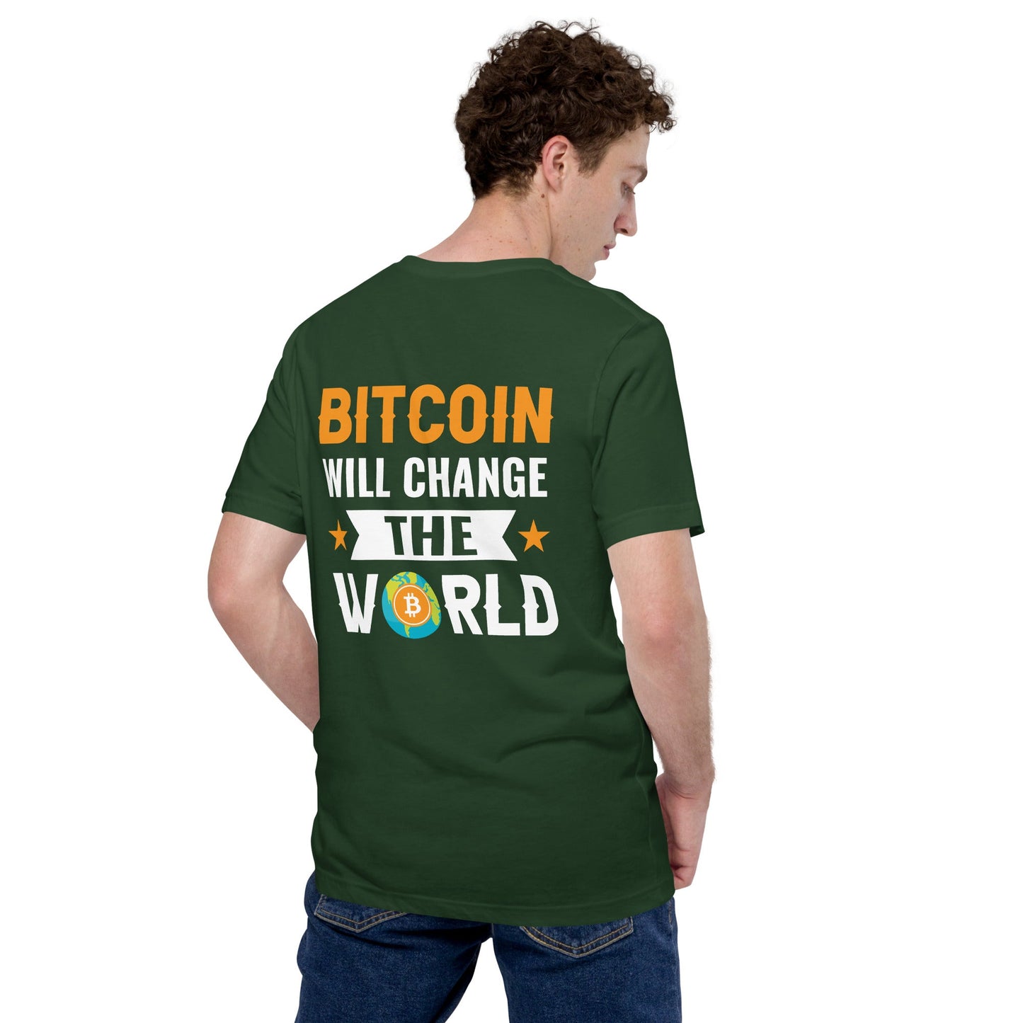 Bitcoin will change the World Unisex t-shirt by DarkByteGear