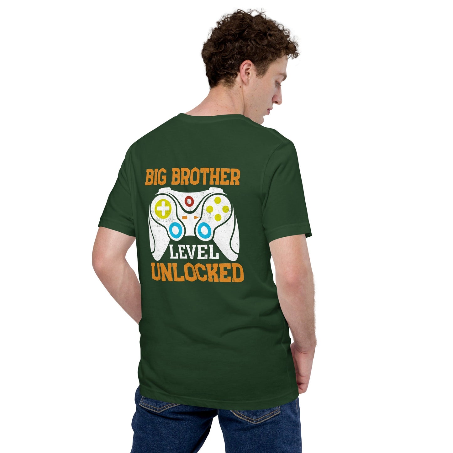 Big Brother Level Unlocked Unisex t-shirt ( Back Print ) by DarkByteGear