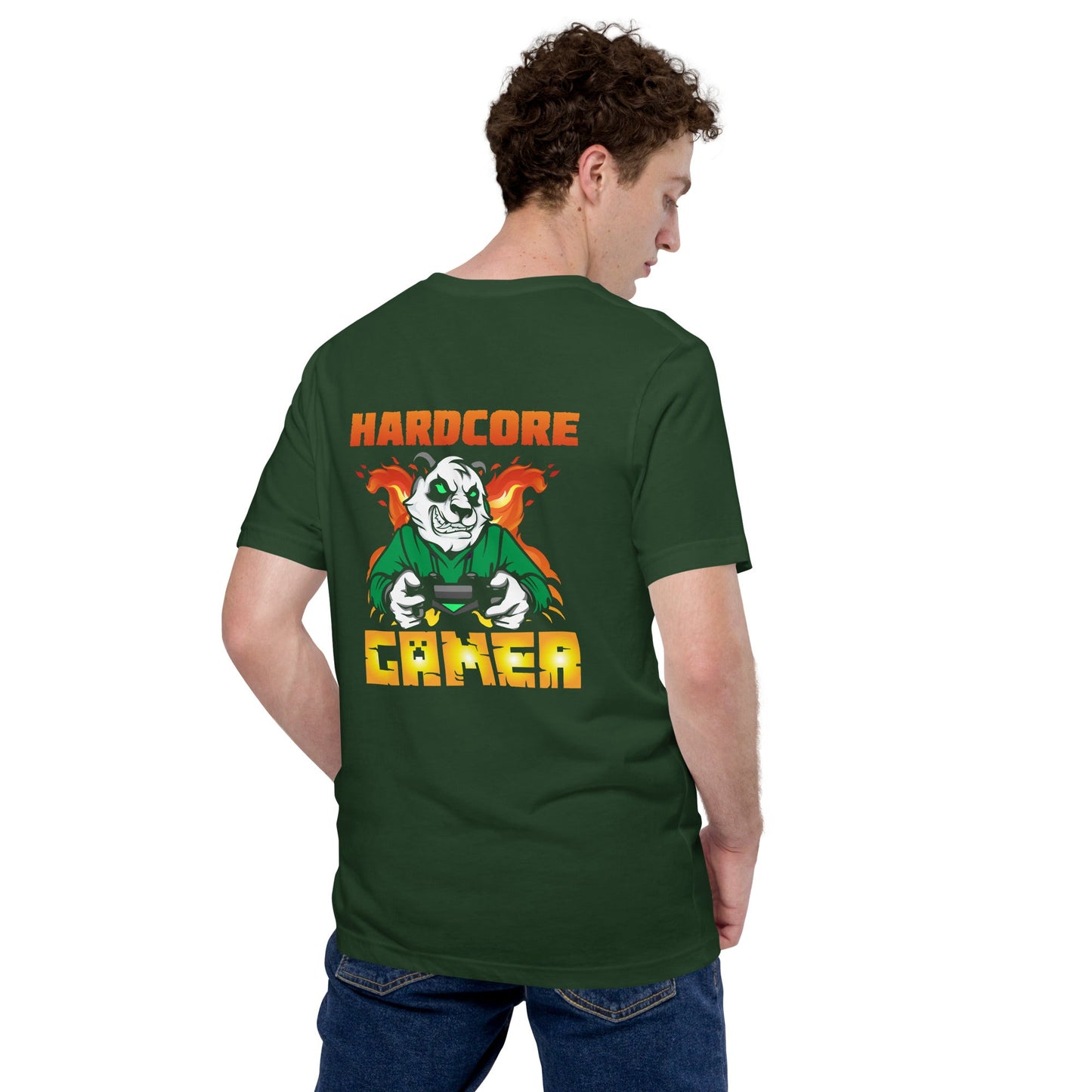 Hard Core Gamer Unisex t-shirt ( Back Print ) by DarkByteGear
