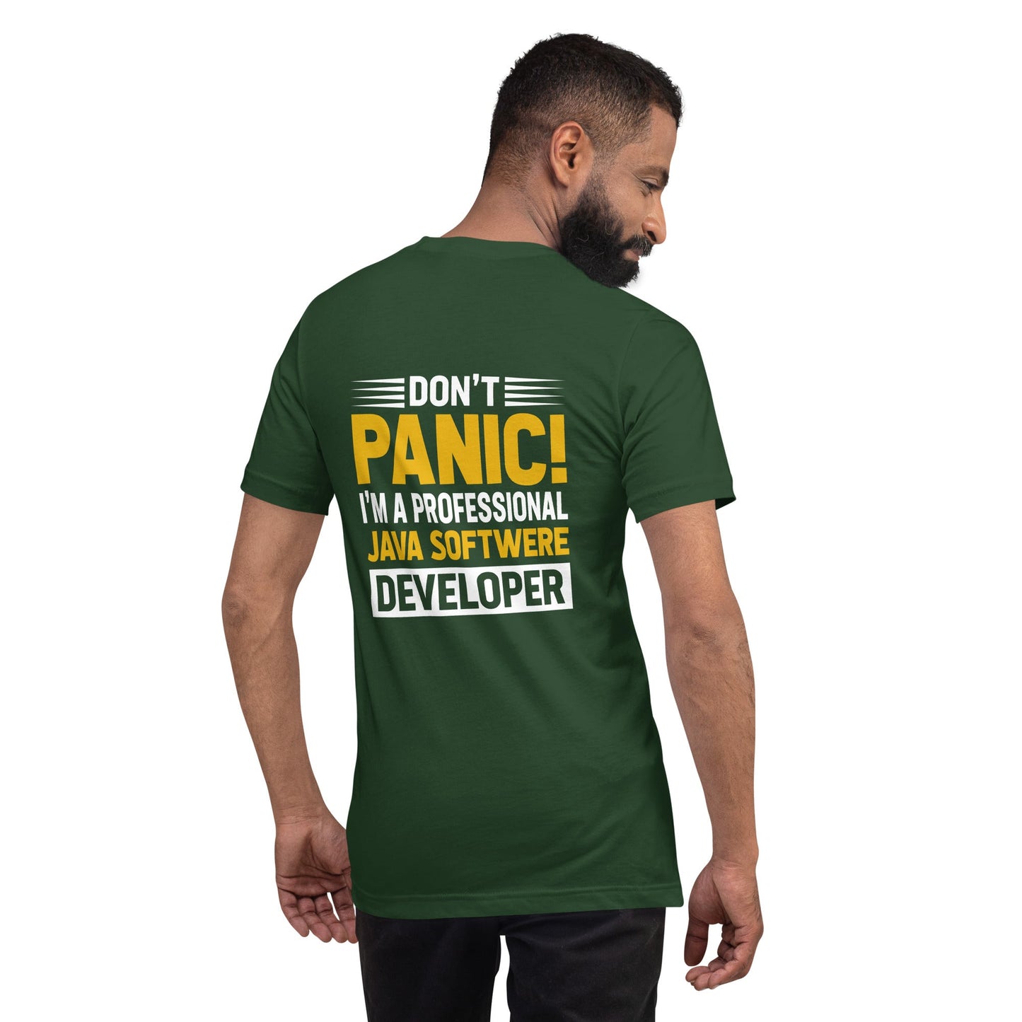 Don't Panic, I am a Professional Java Software Developer - Unisex t-shirt by DarkByteGear