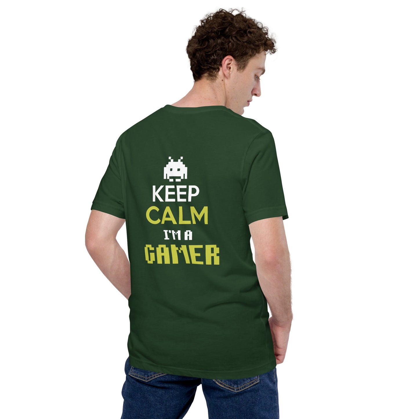 Keep Calm and I am a Gamer - Unisex t-shirt ( Back Print ) by DarkByteGear