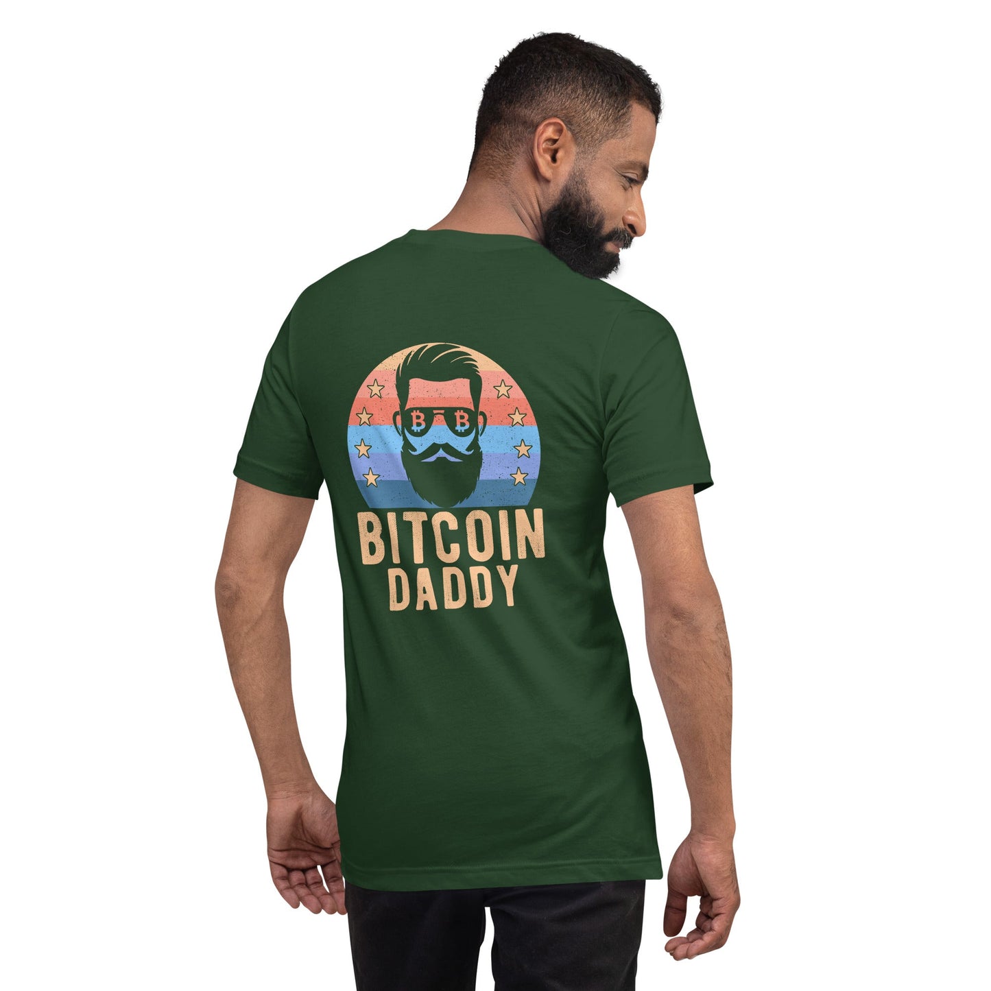 Bitcoin Daddy - Unisex t-shirt ( Back Print ) by DarkByteGear