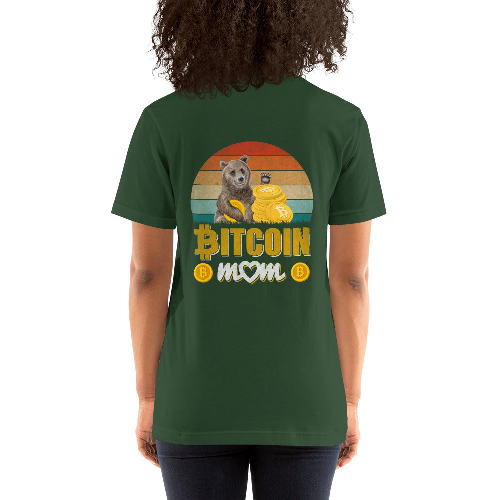 Bitcoin Mom -Unisex t-shirt ( Back Print ) by DarkByteGear