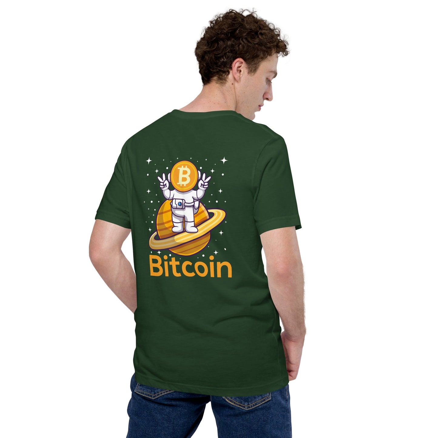 Bitcoin Satan Astronaut - Unisex t-shirt ( Back Print ) by DarkByteGear