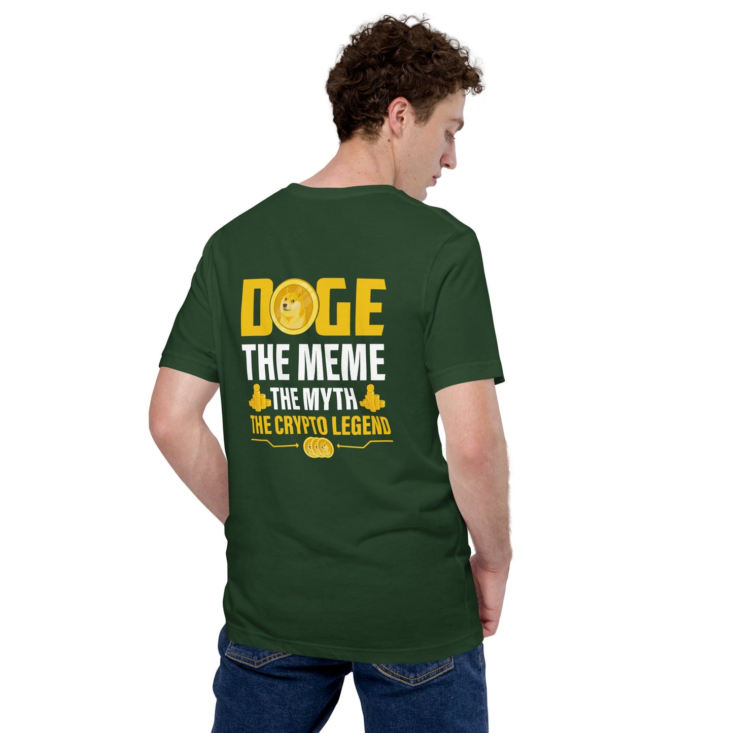Doge the Meme, the Myth, the Crypto Legend - Unisex t-shirt ( Back Print ) by DarkByteGear