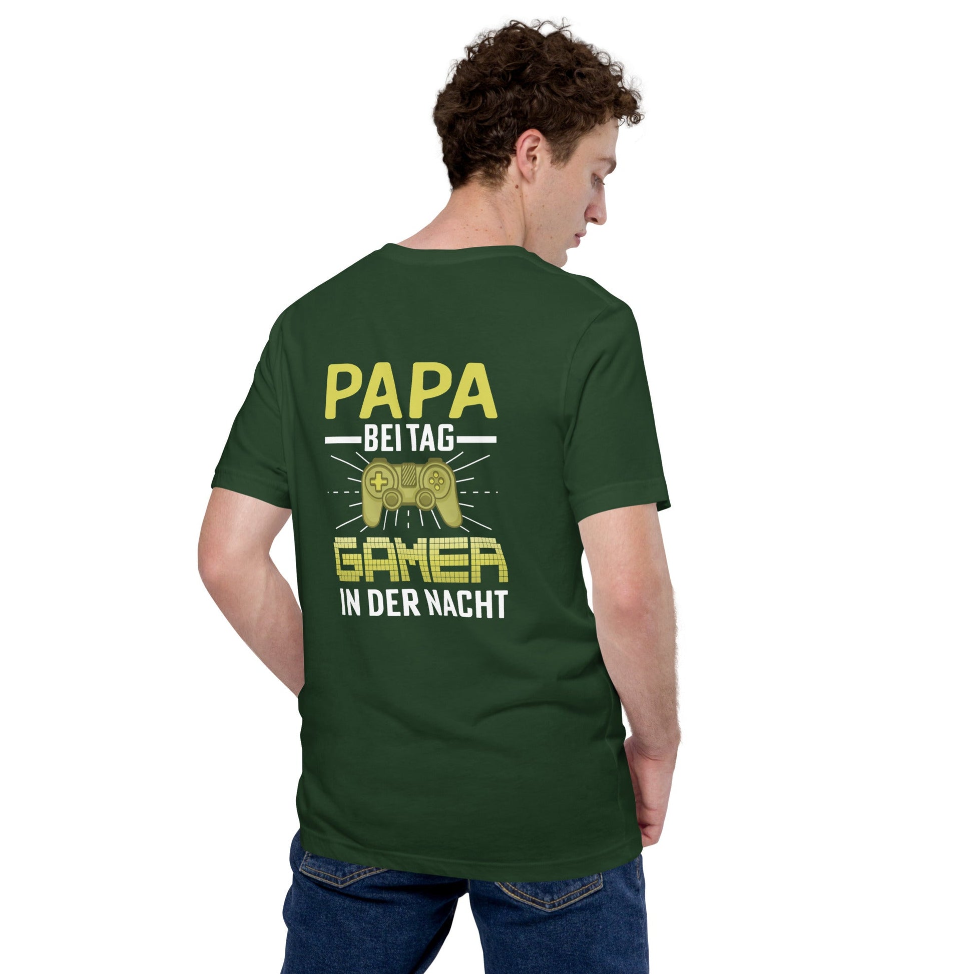 Papa Bei Tag Gamer in Der Nacht - Unisex t-shirt by DarkByteGear