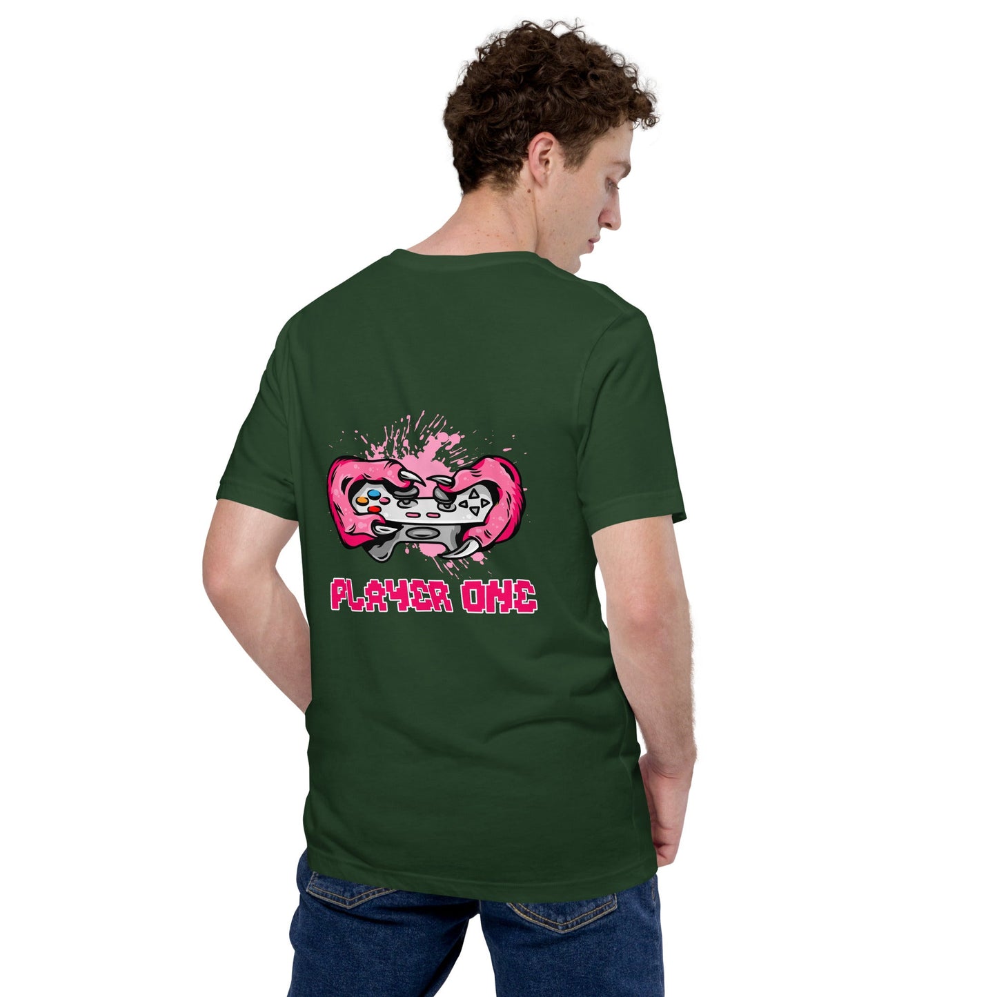Player One - Unisex t-shirt ( Back Print ) by DarkByteGear