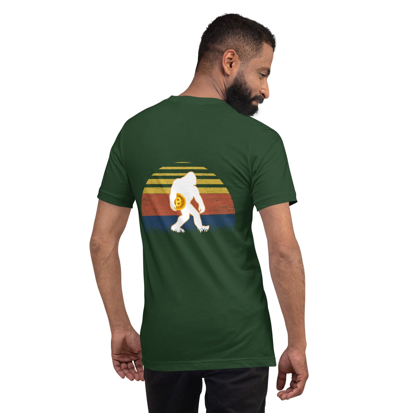 Retro Bitcoin - Unisex t-shirt ( Back Print ) by DarkByteGear