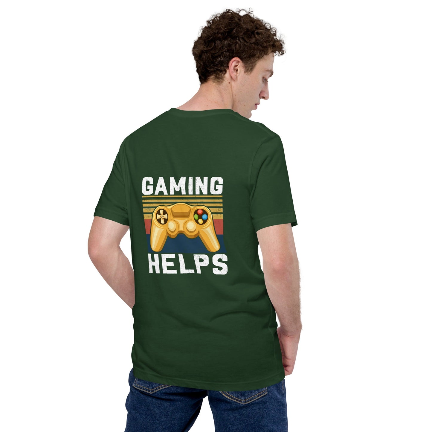 Gaming Helps - Unisex t-shirt ( Back Print ) by DarkByteGear