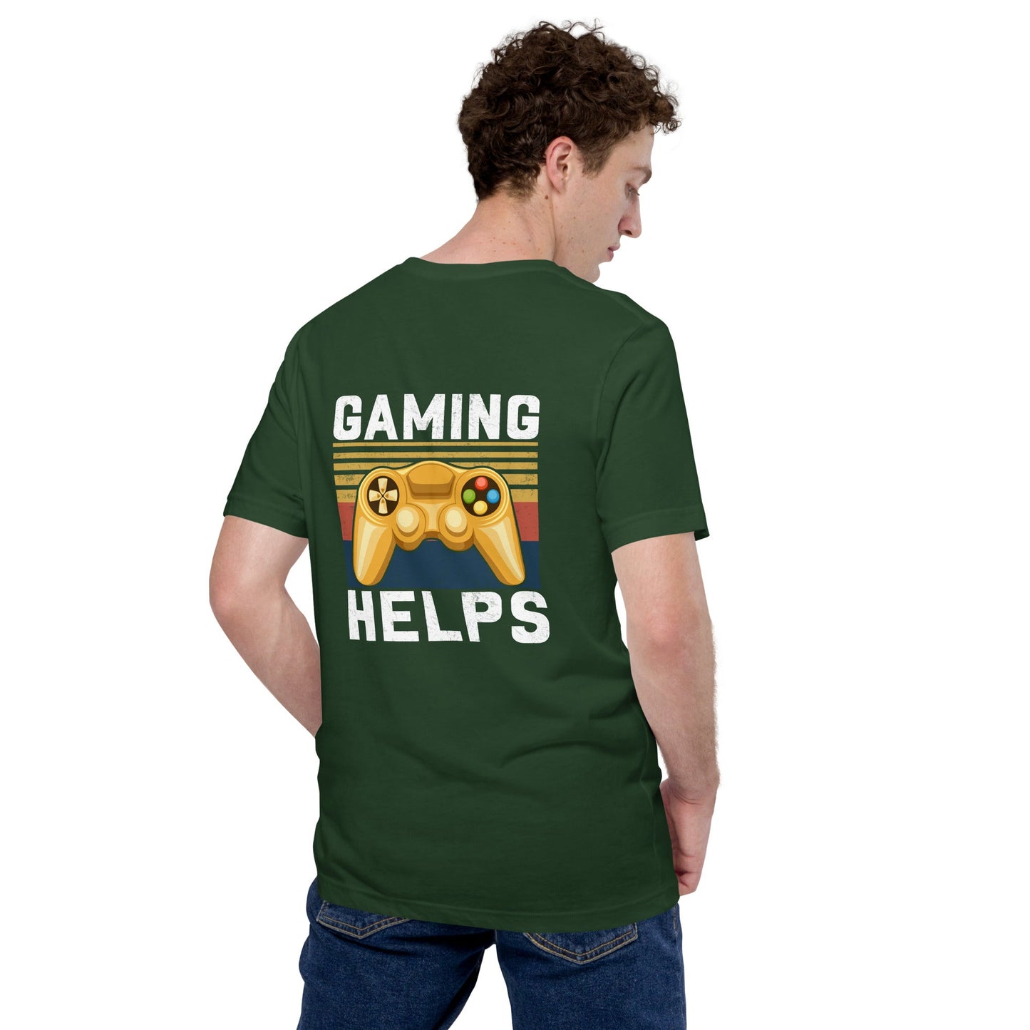 Gaming Helps - Unisex t-shirt ( Back Print ) by DarkByteGear