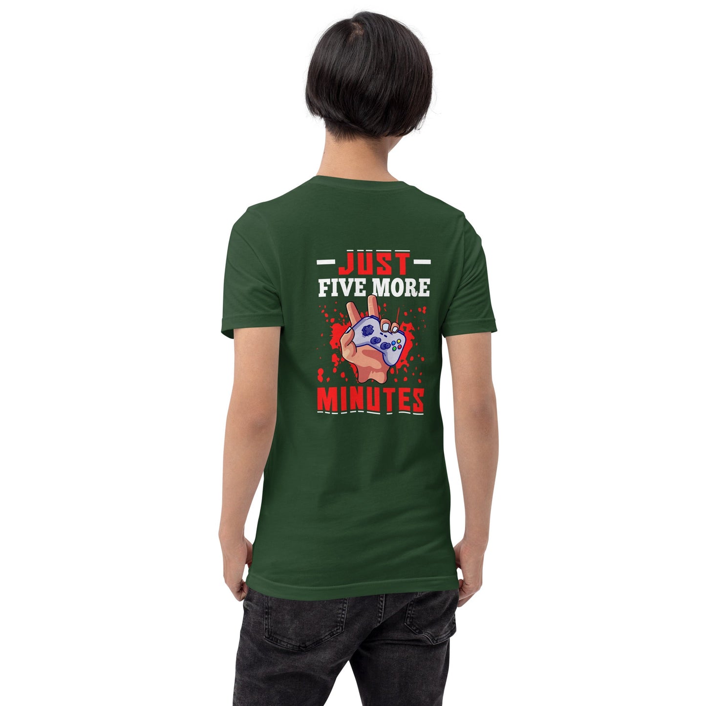 Just 5 more Minutes Rima - Unisex t-shirt ( Back Print ) by DarkByteGear
