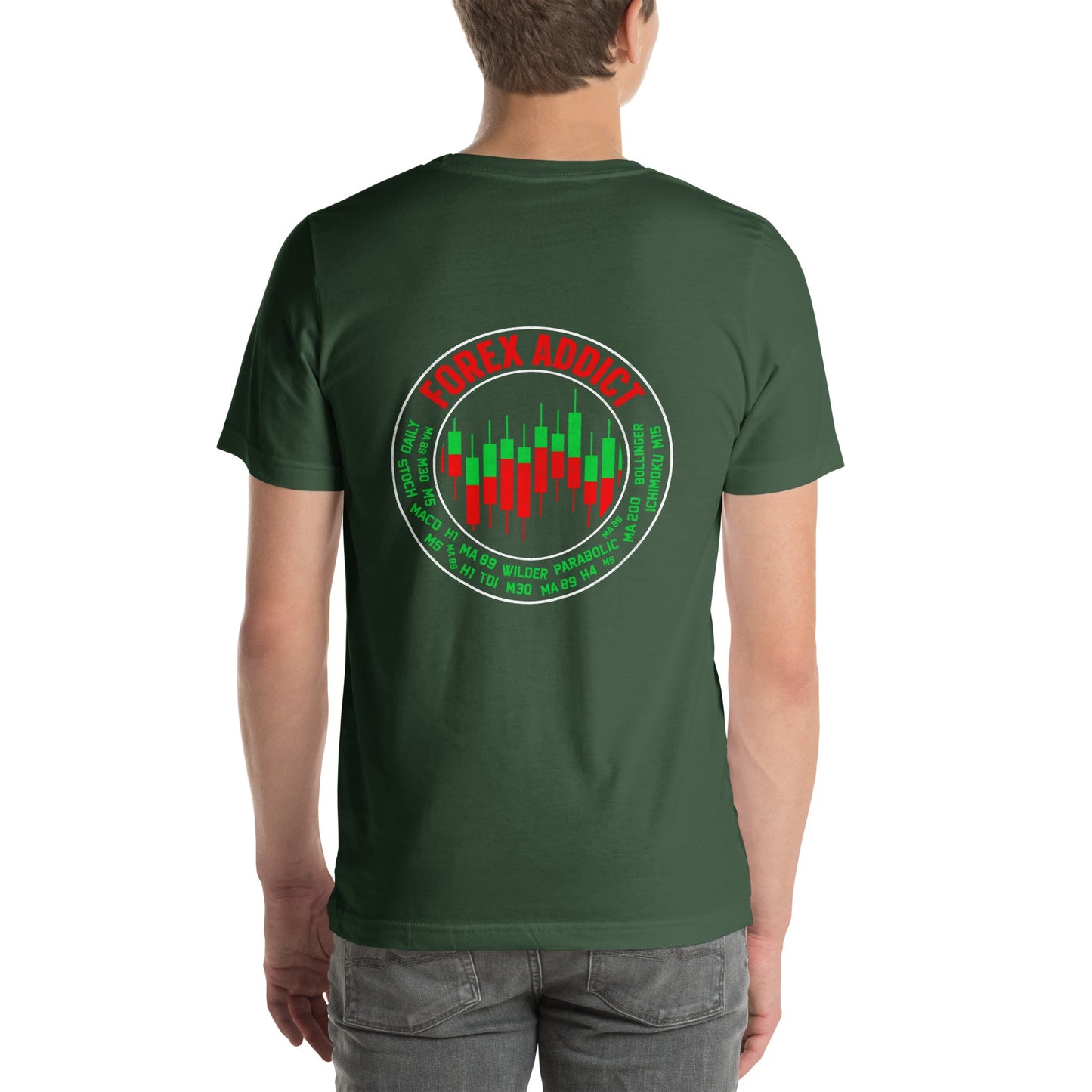 Forex Addict ( RK ) - Unisex t-shirt ( Back Print ) by DarkByteGear