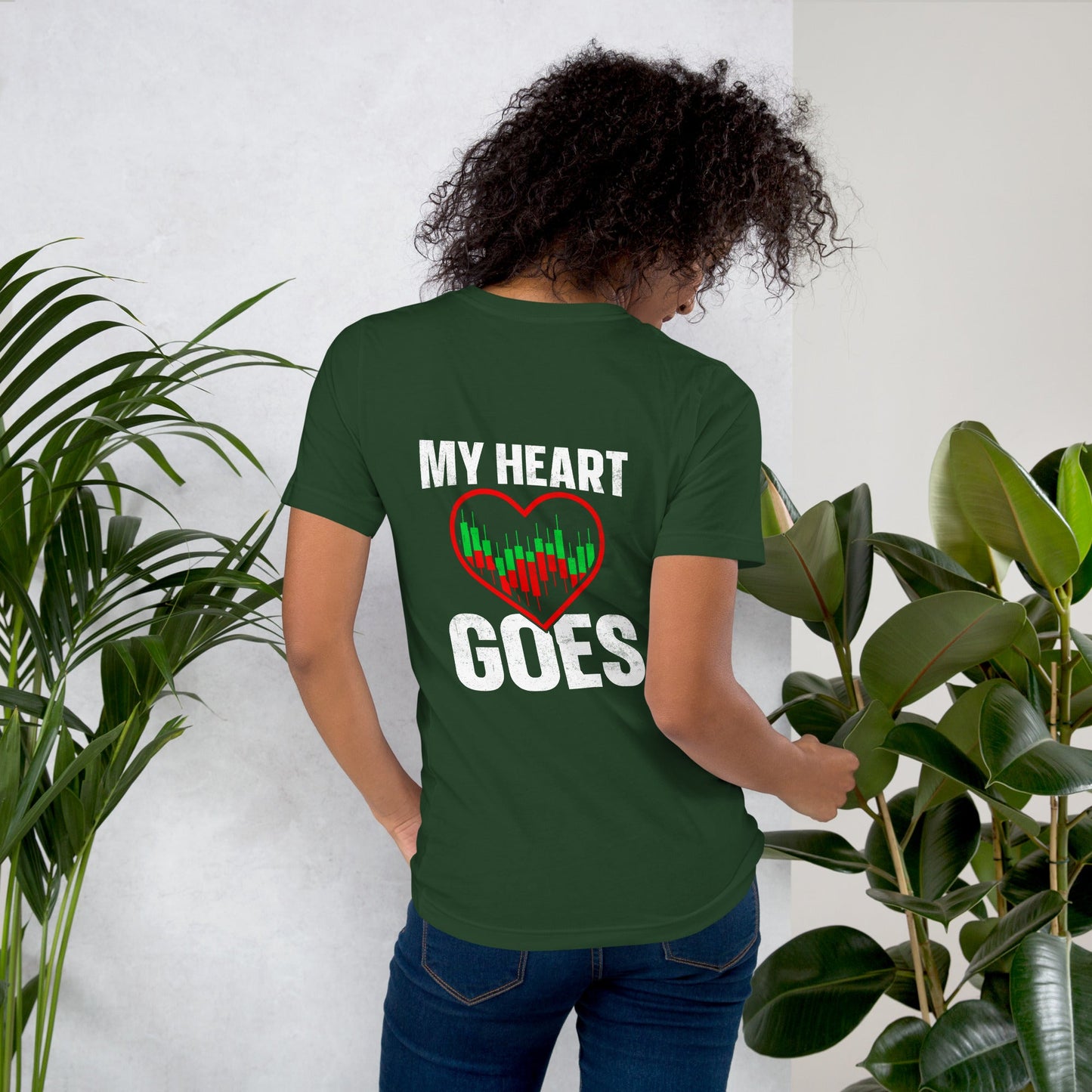 My Heart Goes - Unisex t-shirt ( Back Print ) by DarkByteGear