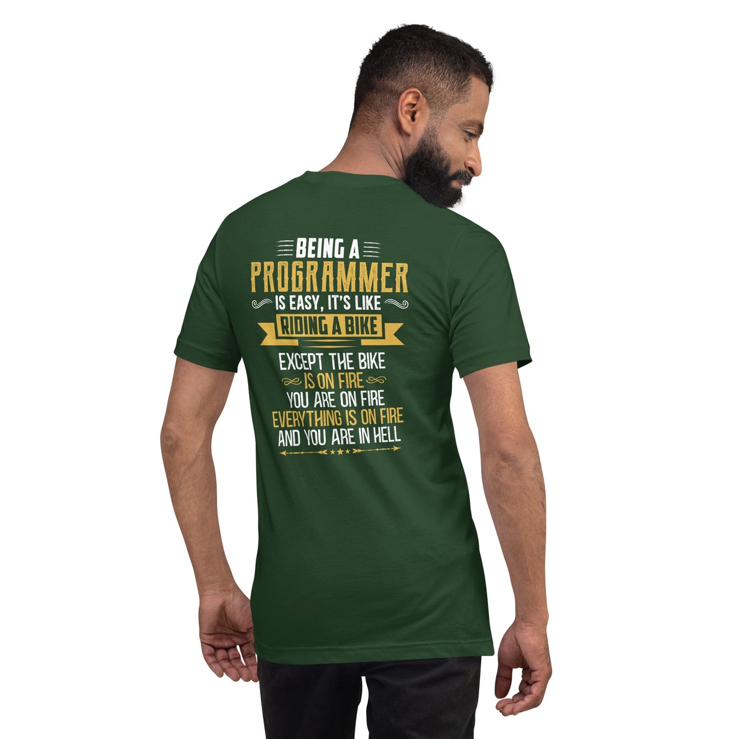 Being a Programmer is easy V2 - Unisex t-shirt ( Back Print ) by DarkByteGear