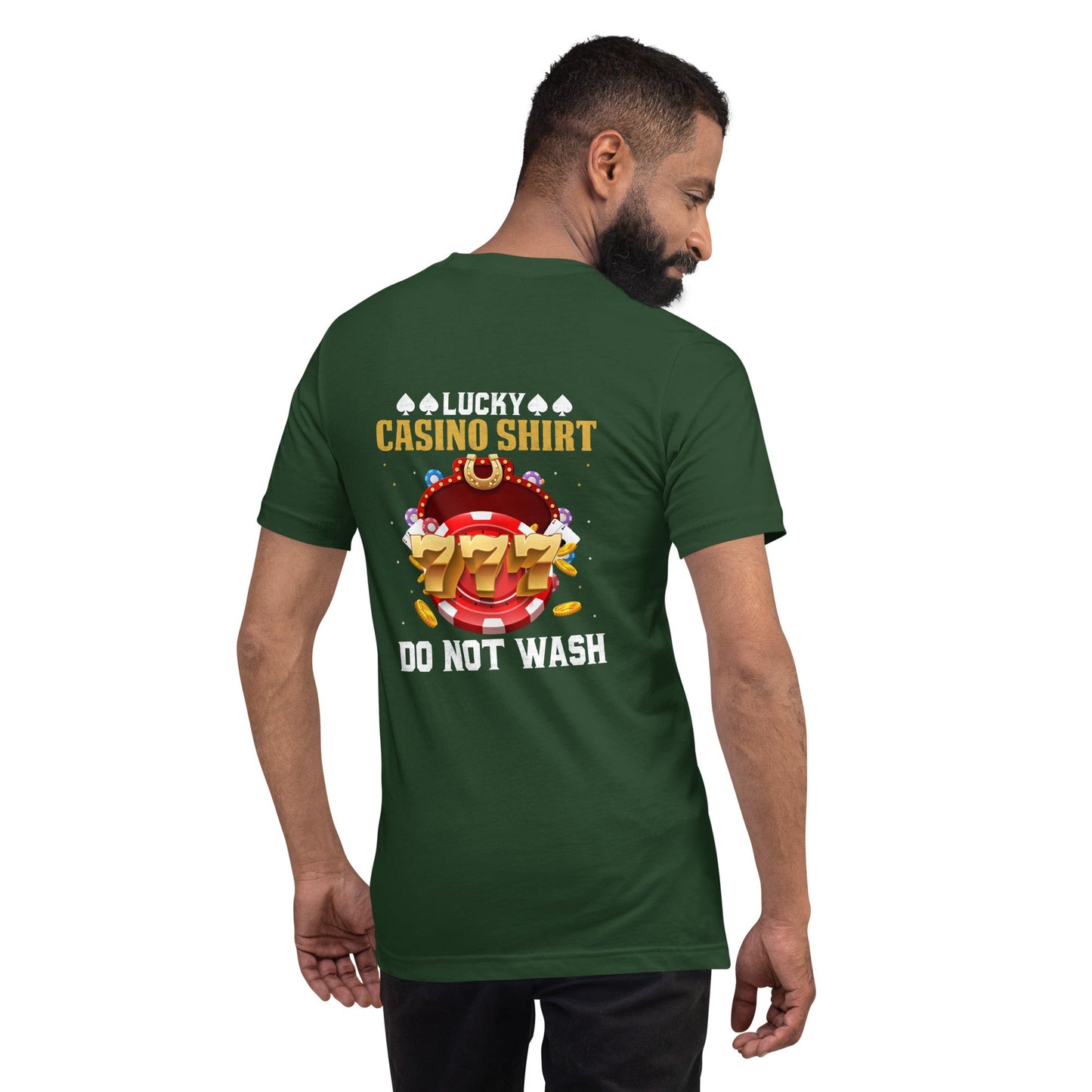 Lucky Casino Shirt Do Not Wash - Unisex t-shirt ( Back Print ) by DarkByteGear
