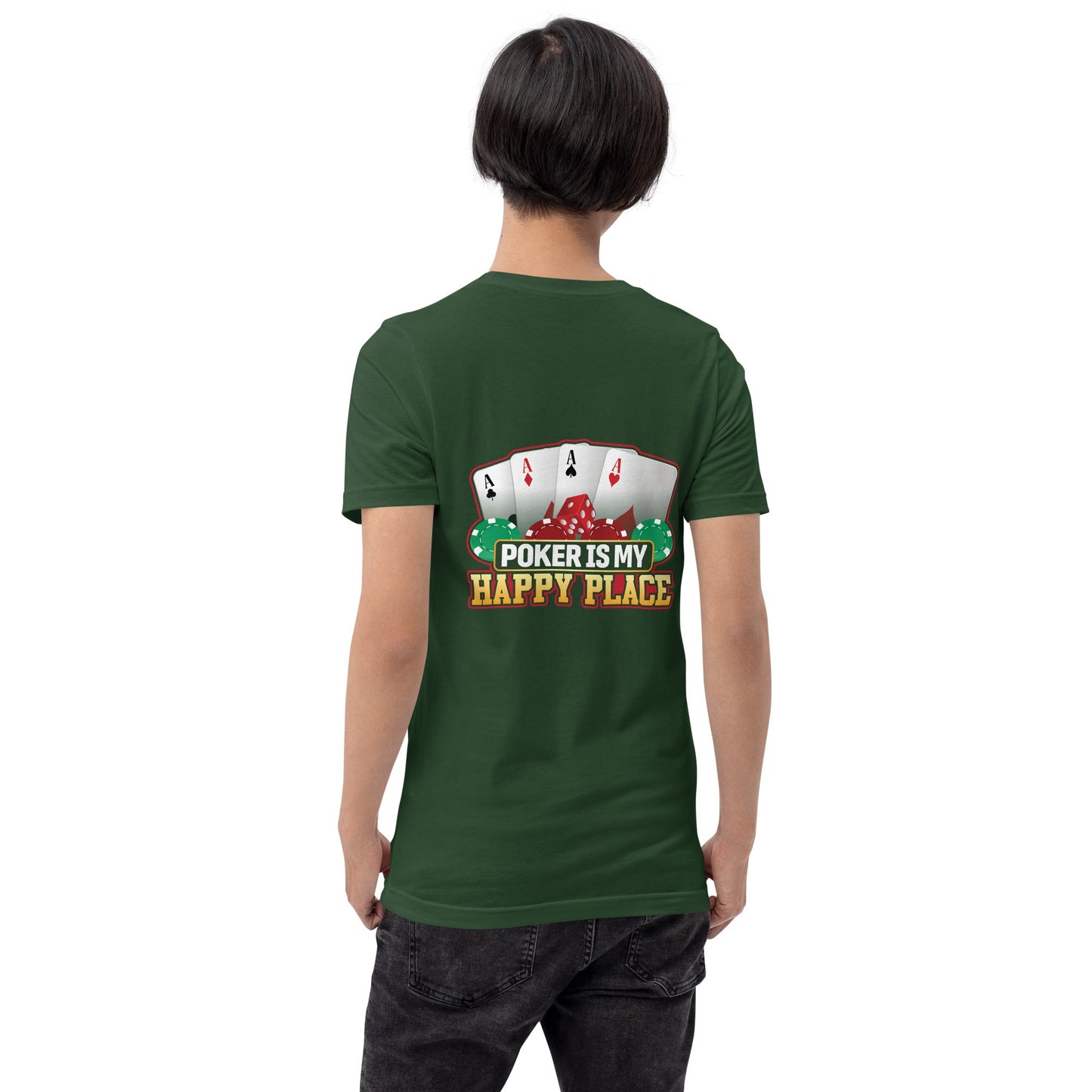 Poker Dad is like a Normal Dad but much Cooler - Unisex t-shirt ( Back Print ) by DarkByteGear
