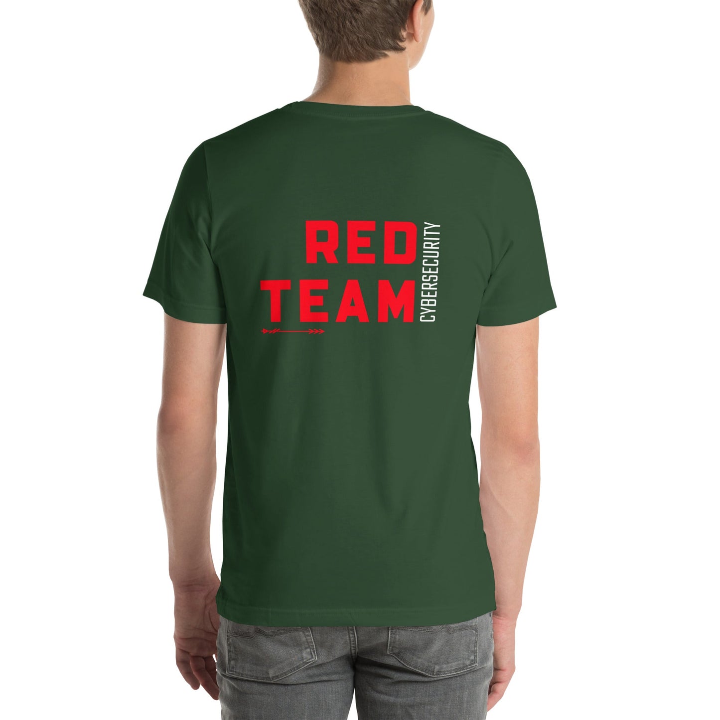 Cyber Security Red Team V8 - Unisex t-shirt ( Back Print ) by DarkByteGear