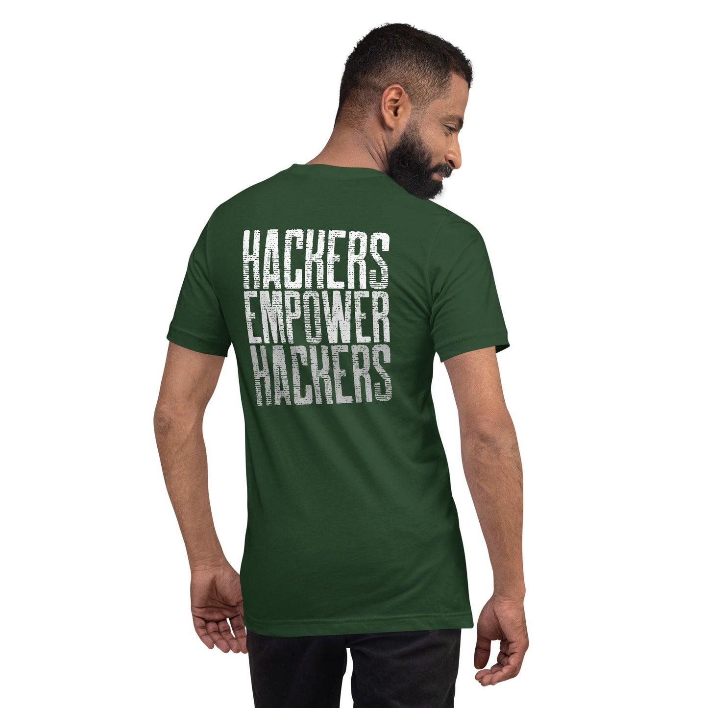 Hackers Empower Hackers V1 - Unisex t-shirt ( Back Print ) by DarkByteGear