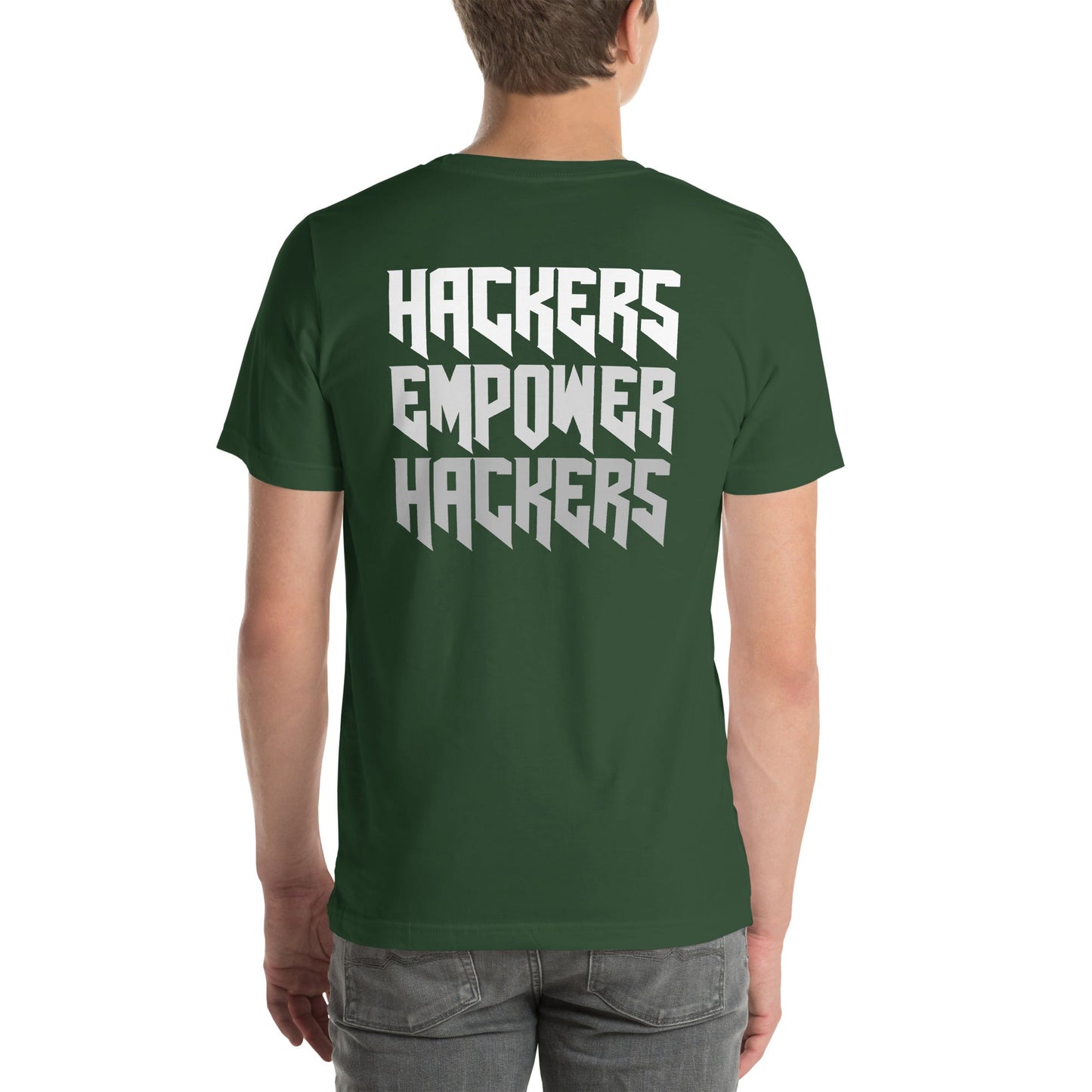 Hackers Empower Hackers V4 - Unisex t-shirt ( Back Print ) by DarkByteGear