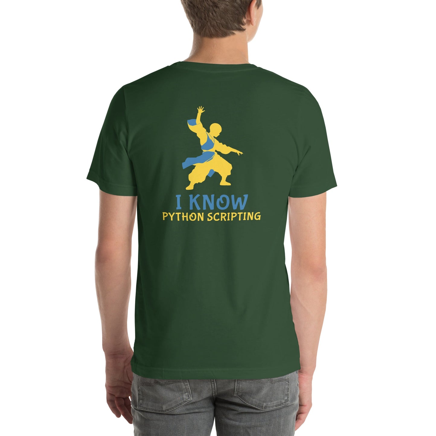 I Know Python Scripting - Unisex t-shirt ( Back Print ) by DarkByteGear