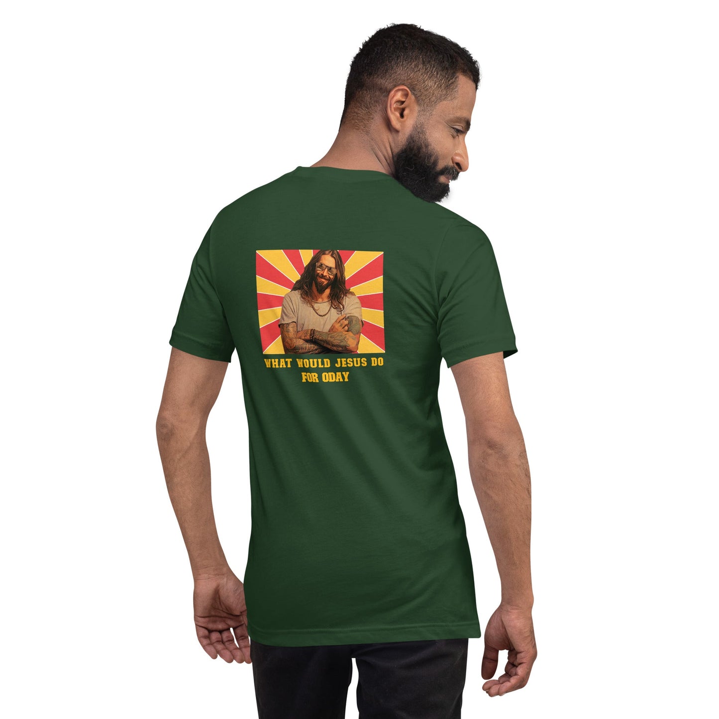 What would Jesus do for 0day v1 - Unisex t-shirt ( Back Print ) by DarkByteGear